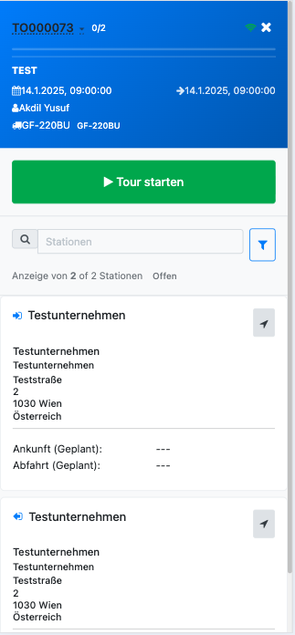 Fredi Fahrer-App Screenshot